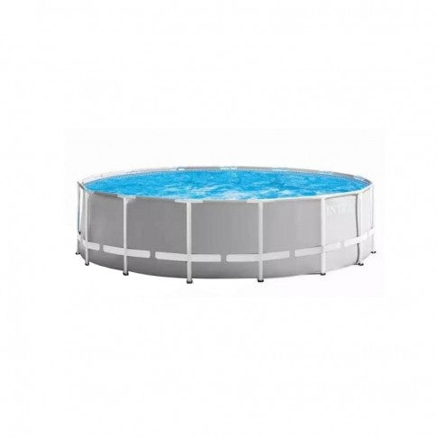 Piscina cu cadru metalic PRO MAX EDITION idealSTORE, Rotunda, cu pompa de filtrare si scara, Dimensiuni 457 x 122 cm, Rezistenta la coroziune, Material PVC, Capacitatea 9150 litri, Greutate 70 KG, Perfecta pentru distractia in familie