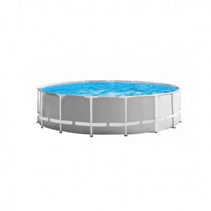 Piscina cu cadru metalic PRO MAX EDITION idealSTORE, Rotunda, cu pompa de filtrare si scara, Dimensiuni 457 x 122 cm, Rezistenta la coroziune, Material PVC, Capacitatea 9150 litri, Greutate 70 KG, Perfecta pentru distractia in familie