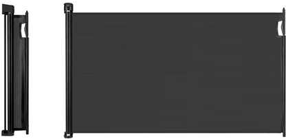 Poarta de Siguranta Rulanta idealStore Barrier Children, dImensiuni 140 cm x 92.5 cm, Latime ajustabila, fara Prag, Silentioasa, Utilizare Multipla, Material rezistent la Murdarie, Culoare Negru