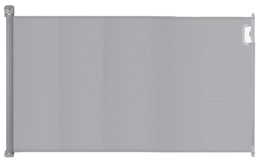Poarta de Siguranta Rulanta idealStore Barrier Children, dImensiuni 140 cm x 92.5 cm, Latime ajustabila, fara Prag, Silentioasa, Utilizare Multipla, Material rezistent la Murdarie, Culoare Gri