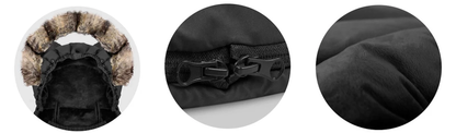 Sac de Dormit 4in1 idealSTORE, Blanita Moale Detasabila, Captusit, Material Antialergic, Rezistent la Apa si Vant, instalare Carucior si Sanie, Material Respirabil, Culoare Negru