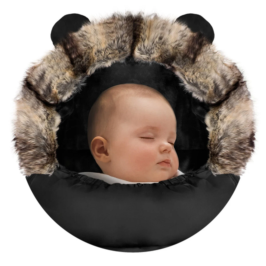 Sac de Dormit 4in1 idealSTORE, Blanita Moale Detasabila, Captusit, Material Antialergic, Rezistent la Apa si Vant, instalare Carucior si Sanie, Material Respirabil, Culoare Negru