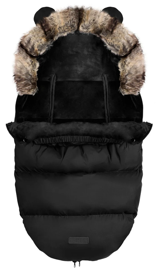 Sac de Dormit 4in1 idealSTORE, Blanita Moale Detasabila, Captusit, Material Antialergic, Rezistent la Apa si Vant, instalare Carucior si Sanie, Material Respirabil, Culoare Negru