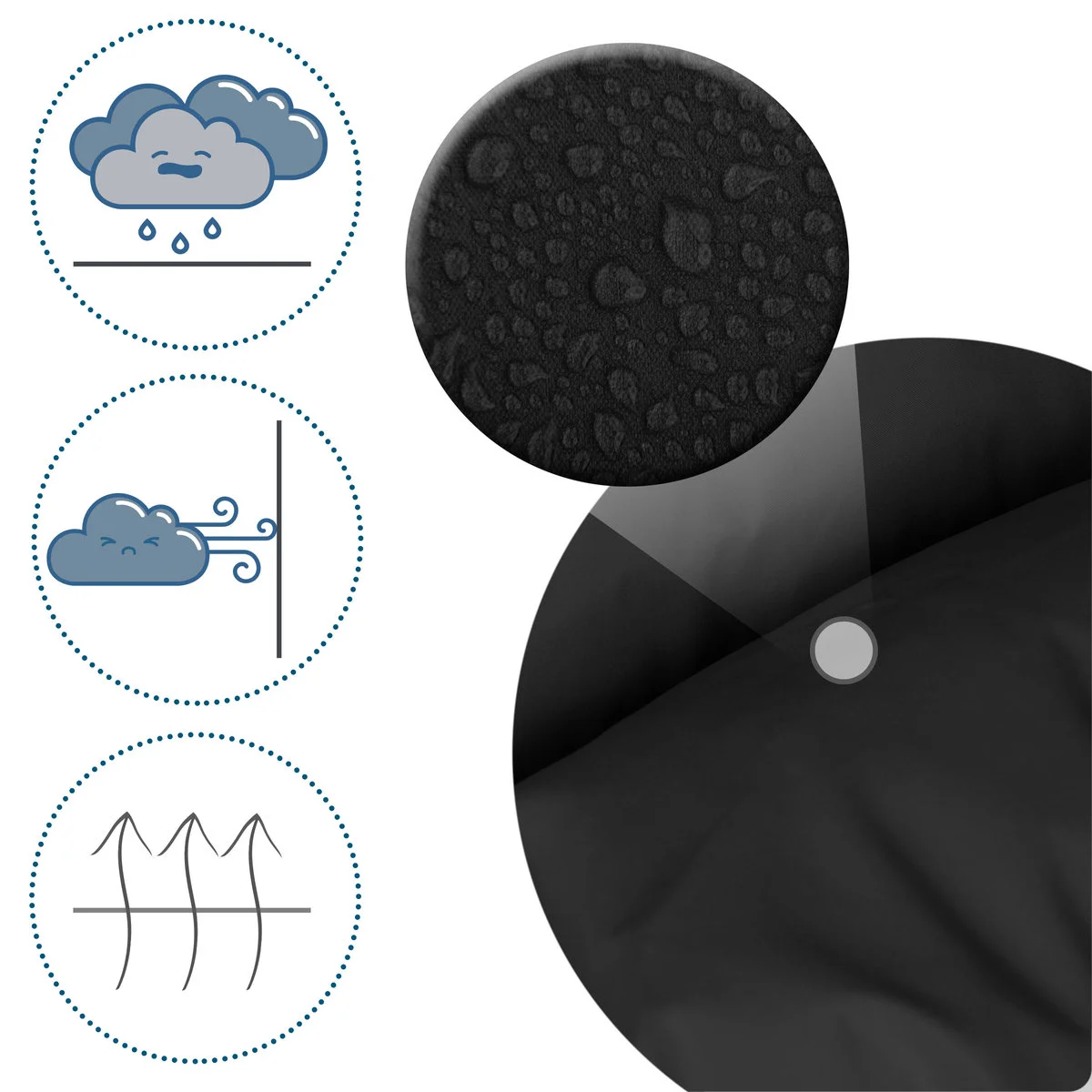 Sac de Dormit 4in1 idealSTORE, Blanita Moale Detasabila, Captusit, Material Antialergic, Rezistent la Apa si Vant, instalare Carucior si Sanie, Material Respirabil, Culoare Negru