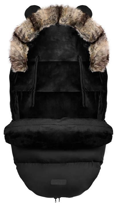 Sac de Dormit 4in1 idealSTORE, Blanita Moale Detasabila, Captusit, Material Antialergic, Rezistent la Apa si Vant, instalare Carucior si Sanie, Material Respirabil, Culoare Negru