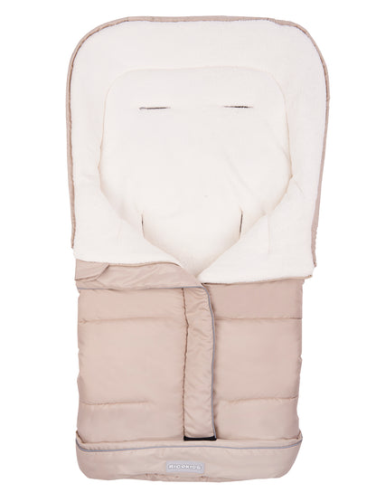 Sac de Dormit 2in1 BABY SLEEP idealStore, Dimensiune Reglabila 96 x 45 cm, Impermeabil, Izolat din Plus, Material Rezistent, Tesatura Moale, Bej