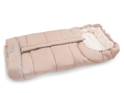 Sac de Dormit 2in1 BABY SLEEP idealStore, Dimensiune Reglabila 96 x 45 cm, Impermeabil, Izolat din Plus, Material Rezistent, Tesatura Moale, Bej
