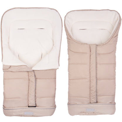 Sac de Dormit 2in1 BABY SLEEP idealStore, Dimensiune Reglabila 96 x 45 cm, Impermeabil, Izolat din Plus, Material Rezistent, Tesatura Moale, Bej