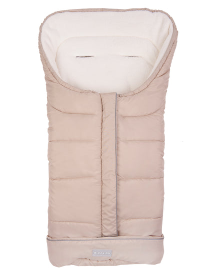 Sac de Dormit 2in1 BABY SLEEP idealStore, Dimensiune Reglabila 96 x 45 cm, Impermeabil, Izolat din Plus, Material Rezistent, Tesatura Moale, Bej