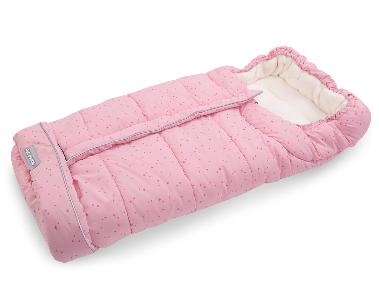 Sac de Dormit 2in1 BABY SLEEP idealStore, Dimensiune Reglabila 96 x 45 cm, Impermeabil, Izolat din Plus, Material Rezistent, Tesatura Moale, Roz