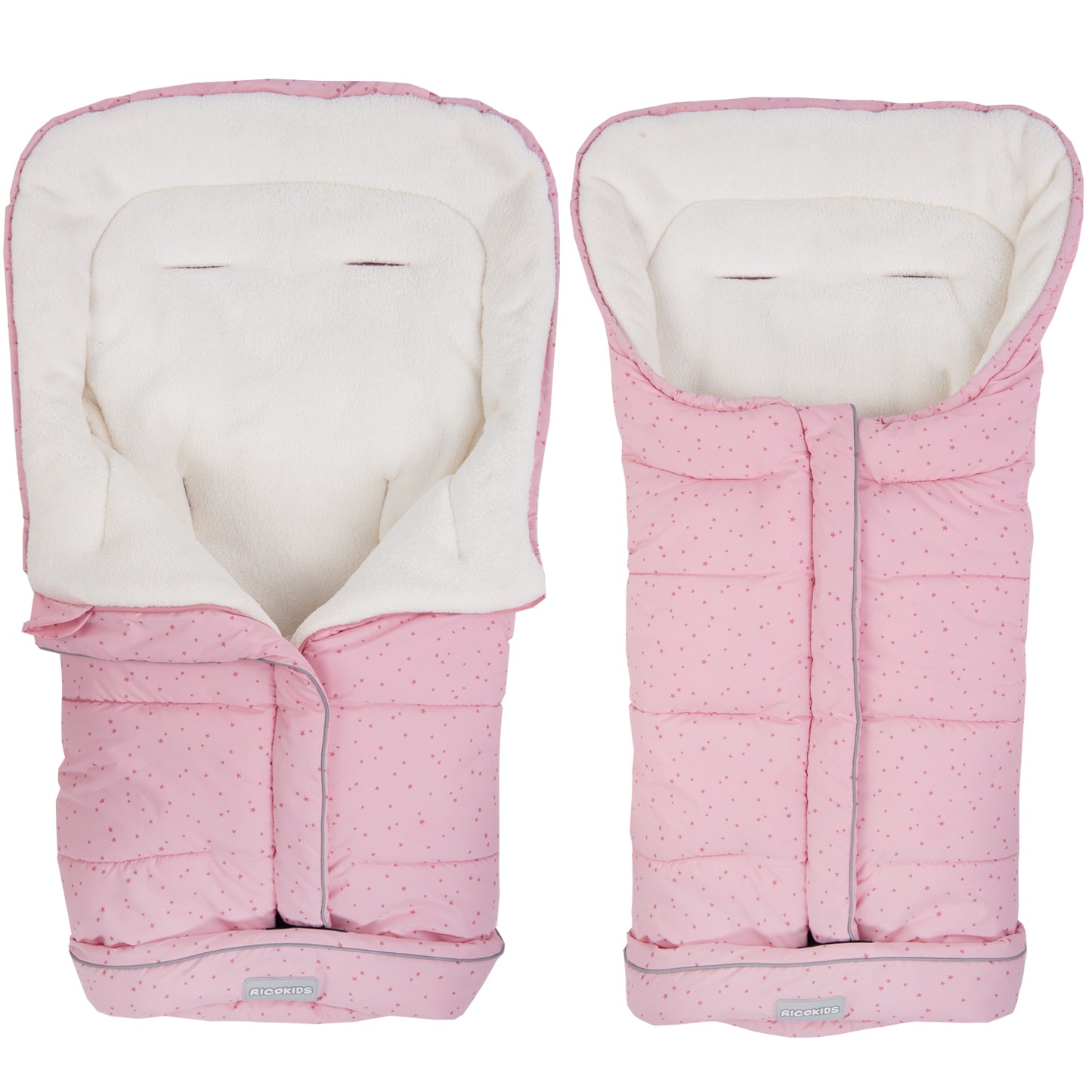 Sac de Dormit 2in1 BABY SLEEP idealStore, Dimensiune Reglabila 96 x 45 cm, Impermeabil, Izolat din Plus, Material Rezistent, Tesatura Moale, Roz