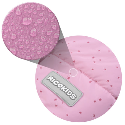 Sac de Dormit 2in1 BABY SLEEP idealStore, Dimensiune Reglabila 96 x 45 cm, Impermeabil, Izolat din Plus, Material Rezistent, Tesatura Moale, Roz