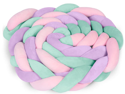 Protectie Laterala pentru Patut Bumper Rico idealSTORE, Lungime 3 m, Material moale, Placut la atingere, Protejeaza impotriva curentilor de aer si a loviturilor, Antialergic