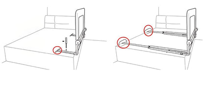Bariera Protectie Patut Safe Guard idealSTORE, Dimensiuni 150 x 35 x 66 cm, Include Centuri de Siguranta, Plasa Rezistenta si Aerisita, Sistem de Blocare, Cadru Durabil din Otel, Ajustare la 180 Grade, Gri Edition