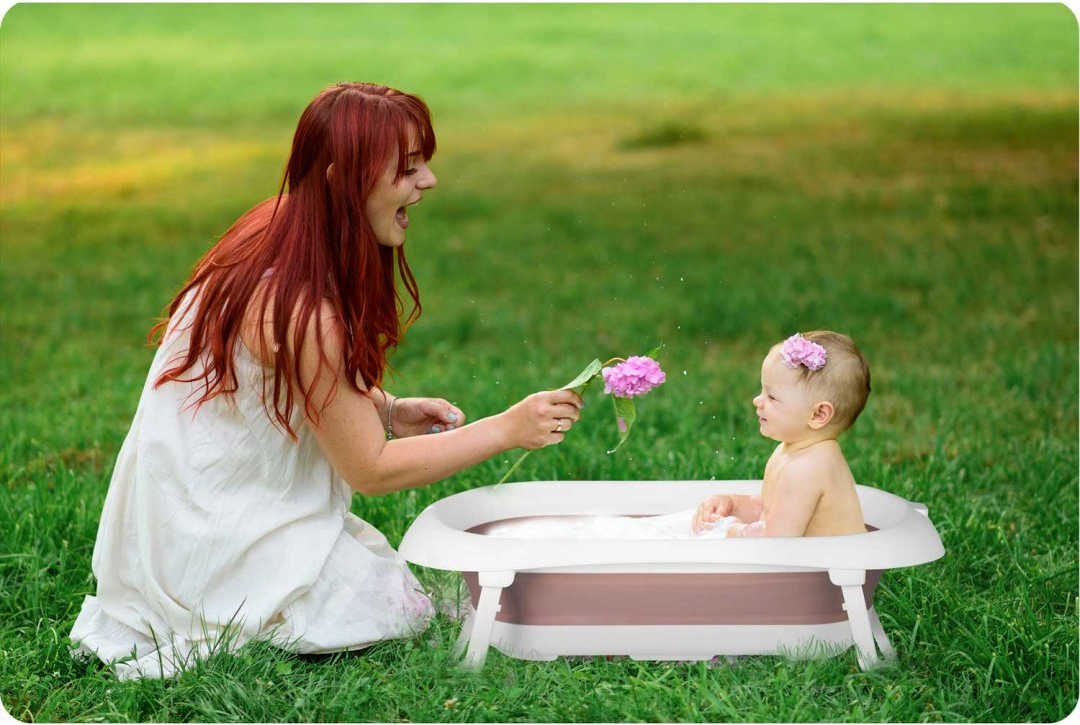 Cadita Pliabila pentru baie copii RicoKids idealSTORE, Dimensiuni 50 x 21 cm, Finisaj antiderapant, DOP senzor de temperatura, Durabila, Sarcina maxima 50 Kg, Culoare Roz