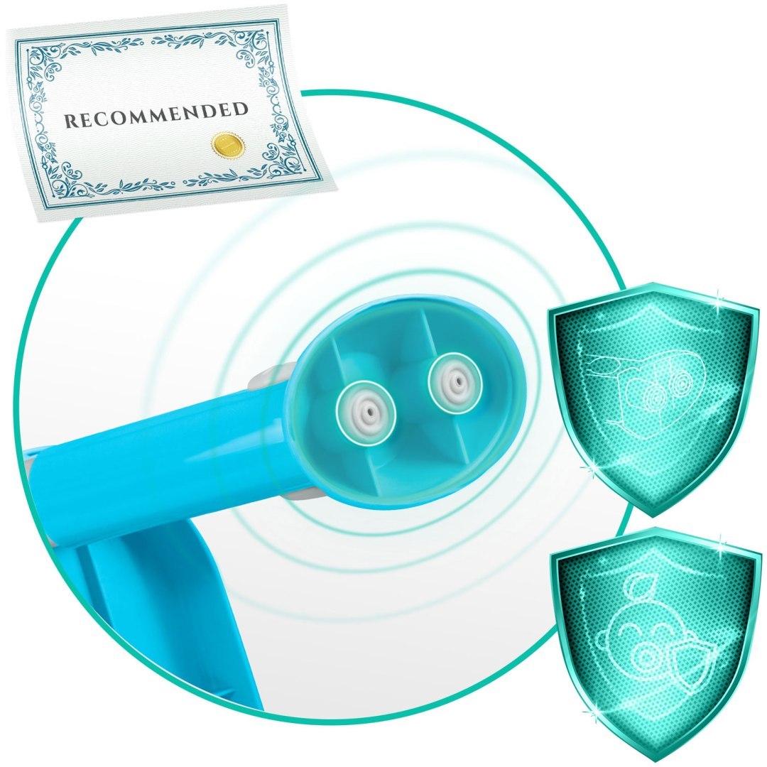 Reductor WC Copii idealSTORE, inaltime Reglabila, o Treapta, Picioare Anti-Alunecare, Greutate Maxima 50 kg, Scara Detasabila, Ergonomic, Pliabil, Culoare Turcoaz