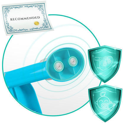 Reductor WC Copii idealSTORE, inaltime Reglabila, o Treapta, Picioare Anti-Alunecare, Greutate Maxima 50 kg, Scara Detasabila, Ergonomic, Pliabil, Culoare Turcoaz