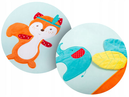 Covoras educativ 3in1 idealStore EduZoo, Stimuleaza Vederea, Imaginatia, Ajuta la Dezvoltare Motrica si Intelectuala, Asigura Izolatie Termica, cu Husa de Protectie, Multicolor