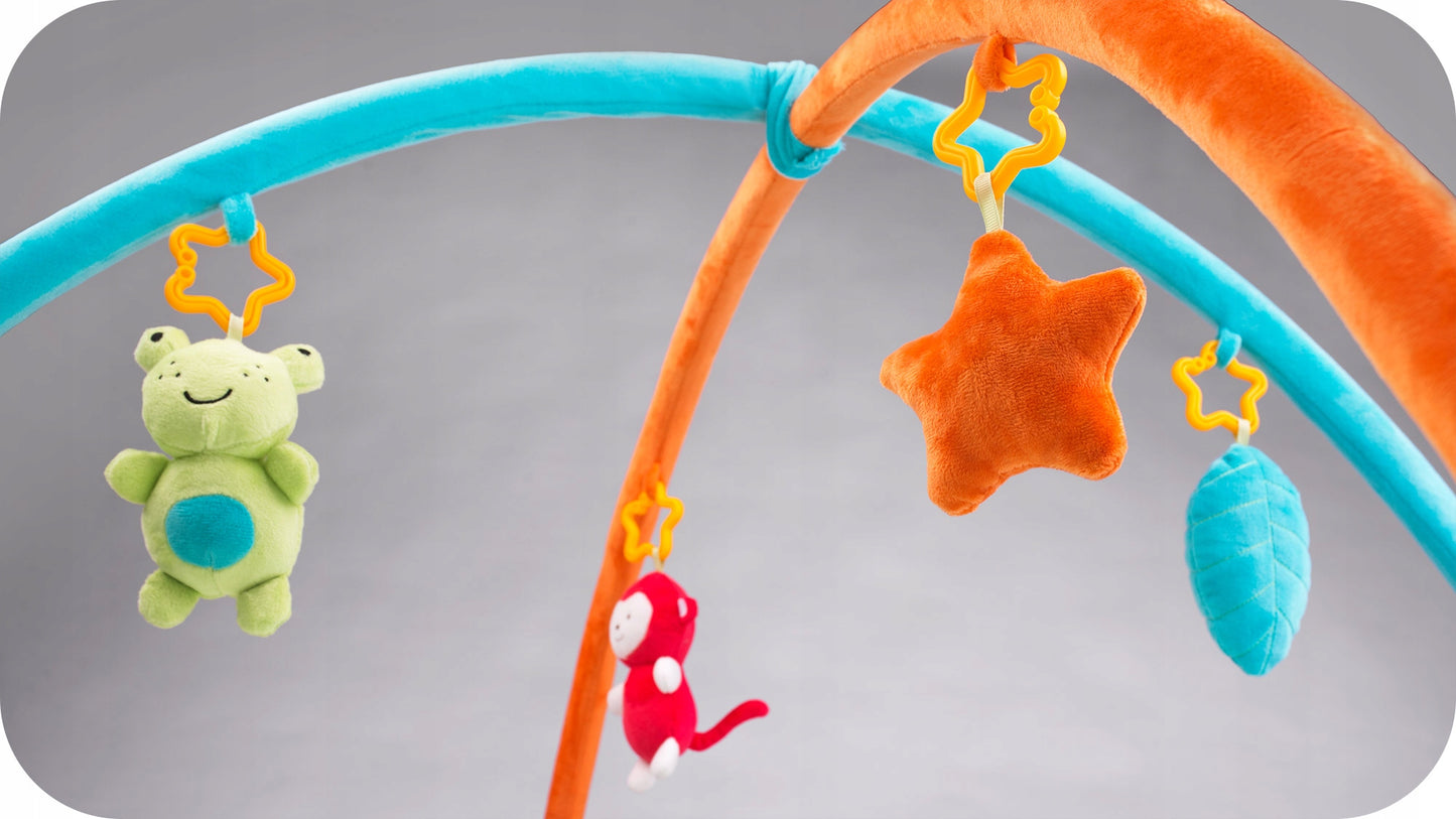 Covoras educativ 3in1 idealStore EduZoo, Stimuleaza Vederea, Imaginatia, Ajuta la Dezvoltare Motrica si Intelectuala, Asigura Izolatie Termica, cu Husa de Protectie, Multicolor