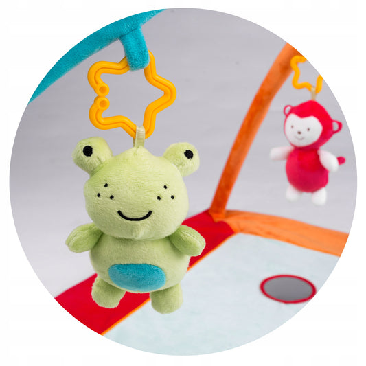 Covoras educativ 3in1 idealStore EduZoo, Stimuleaza Vederea, Imaginatia, Ajuta la Dezvoltare Motrica si Intelectuala, Asigura Izolatie Termica, cu Husa de Protectie, Multicolor