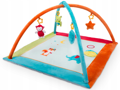 Covoras educativ 3in1 idealStore EduZoo, Stimuleaza Vederea, Imaginatia, Ajuta la Dezvoltare Motrica si Intelectuala, Asigura Izolatie Termica, cu Husa de Protectie, Multicolor