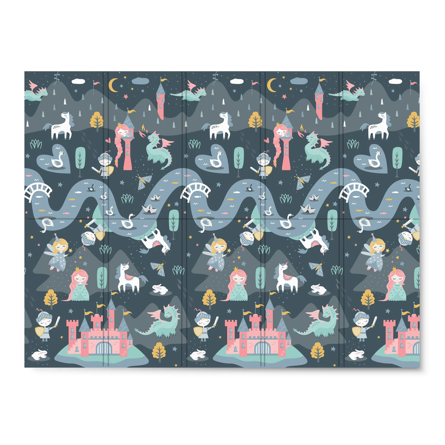 Covoras pliabil First Steps ideal STORE, Cu doua fete, Din spuma de inalta calitate Dimensiune 200 X 180 X 1, Sistem antialunecare, Imprimeuri calde atat pentru fetite cat si pentru baietei, Usor de intretinut, Asigura izolare termica fata de sol