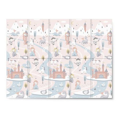 Covoras pliabil First Steps ideal STORE, Cu doua fete, Din spuma de inalta calitate Dimensiune 200 X 150 X 1, Sistem antialunecare, Imprimeuri calde atat pentru fetite cat si pentru baietei, Usor de intretinut, Asigura izolare termica fata de sol