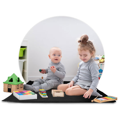 Cort de Joaca cu Lumini idealStore TIPI, model Tipi, Bumbac Natural, cu Perne, Covoras Izolator, Structura Stabila, Pereti Glisanti, Husa de Depozitare