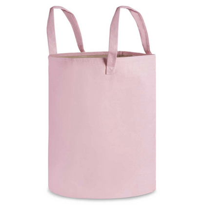 Cos Pentru Jucarii Rikko idealSTORE, Dimensiuni 60 x 35 cm, Material Impermeabil, Tesatura de Bumbac, Practic si Modern, Roz