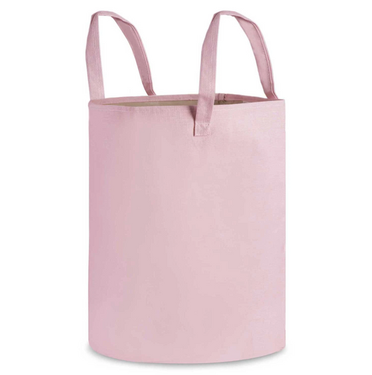 Cos Pentru Jucarii Rikko idealSTORE, Dimensiuni 60 x 35 cm, Material Impermeabil, Tesatura de Bumbac, Practic si Modern, Roz