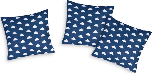 Cort de Joaca cu Lumini idealStore TIPI, model Tipi, Bumbac Natural, cu Perne, Covoras Izolator, Structura Stabila, Pereti Glisanti, Husa de Depozitare, culoare Albastru Alb