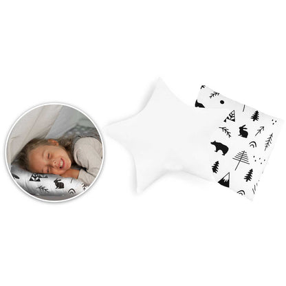 Cort de Joaca cu Lumini idealStore TIPI, model Tipi, Bumbac Natural, cu Perne, Covoras Izolator, Structura Stabila, Pereti Glisanti, Husa de Depozitare, Desen Animalute