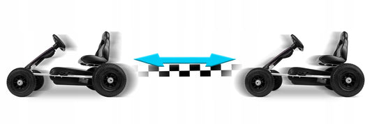 Kart Profesional Go Kart idealstore, Dimensiuni 48x82x46, Scaun Reglabil, Roti Mari, Volan Confortabil, Cadru Otel, Lant de Distributie, Directie Inainte-Inapoi, Greutatea Maxima 30 kg