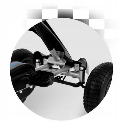 Kart Profesional Go Kart idealstore, Dimensiuni 48x82x46, Scaun Reglabil, Roti Mari, Volan Confortabil, Cadru Otel, Lant de Distributie, Directie Inainte-Inapoi, Greutatea Maxima 30 kg