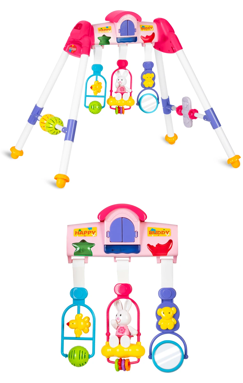 Jucarie interactiva pentru Bebelusi idealSTORE, Stimulare Senzoriala si Vizuala, Dezvolta Abilitati Motorii, Potrivit pentru Saltea de Joaca si Patut, Elemente Luminoase si Sonore