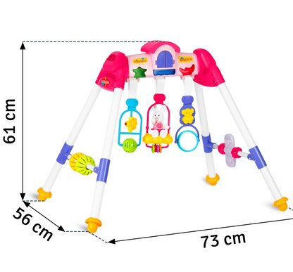 Jucarie interactiva pentru Bebelusi idealSTORE, Stimulare Senzoriala si Vizuala, Dezvolta Abilitati Motorii, Potrivit pentru Saltea de Joaca si Patut, Elemente Luminoase si Sonore