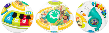 Masuta Interactiva Muzicala idealSTORE, Include Pian cu Diverse Melodii, Microfon, Panou Detasabil, Baterie Reincarcabila, Conectare cu Telefon prin Bluetooth, Volum Reglabil, Dezvolta Imaginatia Copilului