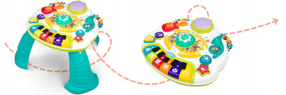 Masuta Interactiva Muzicala idealSTORE, Include Pian cu Diverse Melodii, Microfon, Panou Detasabil, Baterie Reincarcabila, Conectare cu Telefon prin Bluetooth, Volum Reglabil, Dezvolta Imaginatia Copilului