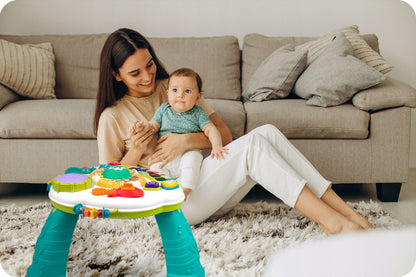 Masuta Interactiva Muzicala idealSTORE, Include Pian cu Diverse Melodii, Microfon, Panou Detasabil, Baterie Reincarcabila, Conectare cu Telefon prin Bluetooth, Volum Reglabil, Dezvolta Imaginatia Copilului