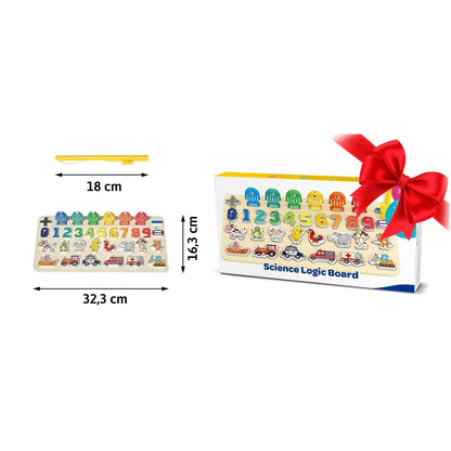 Tablita educativa FUNNY LEARN IdealStore, Centru de activitati 7 in 1, Doua fete pentru desenat, Pesti, Undita pentru pescuit, Cifre, Litere, Animale, Vehicule, Ajuta la dezvoltarea senzoriala a copilului