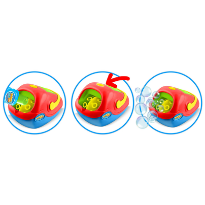 Aparat de Facut Baloane Mari de Sapun Funny Balloons IdealStore, Material Plastic, Dimensiune 17 x 27 x 17 cm, Perfect Pentru Zile Distractive, Culoare Rosu