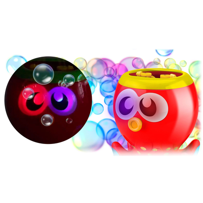Aparat de facut baloane din sapun Bubble Octopus Idealstore in forma de caracatita, Din plastic, Dimensiune 18 X 18 X 20 cm, Solutie din sapun inclusa in pachet, Ideal pentru o zi distractiva de vara