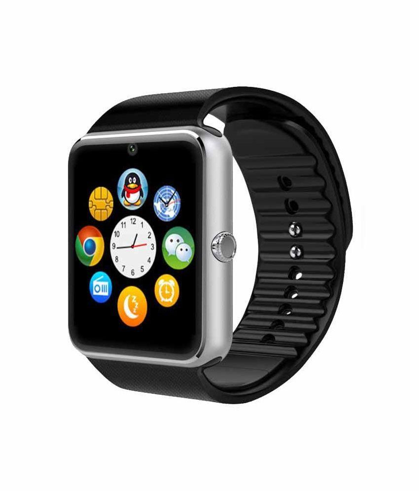 Ceas Smartwatch cu Telefon Ideal 8, Bratara Silicon Neagra, Camera 1,3 Mpx, Mod Apelare BT, Display LCD Capacitiv de 1.54' Antizgarieturi, Slot Card Memorie, Carcasa Rezistenta din Aluminiu, Culoare Argintiu