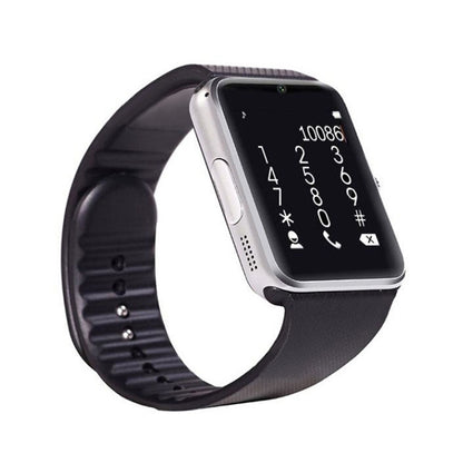 Ceas Smartwatch cu Telefon Ideal 8, Bratara Silicon Neagra, Camera 1,3 Mpx, Mod Apelare BT, Display LCD Capacitiv de 1.54' Antizgarieturi, Slot Card Memorie, Carcasa Rezistenta din Aluminiu, Culoare Argintiu