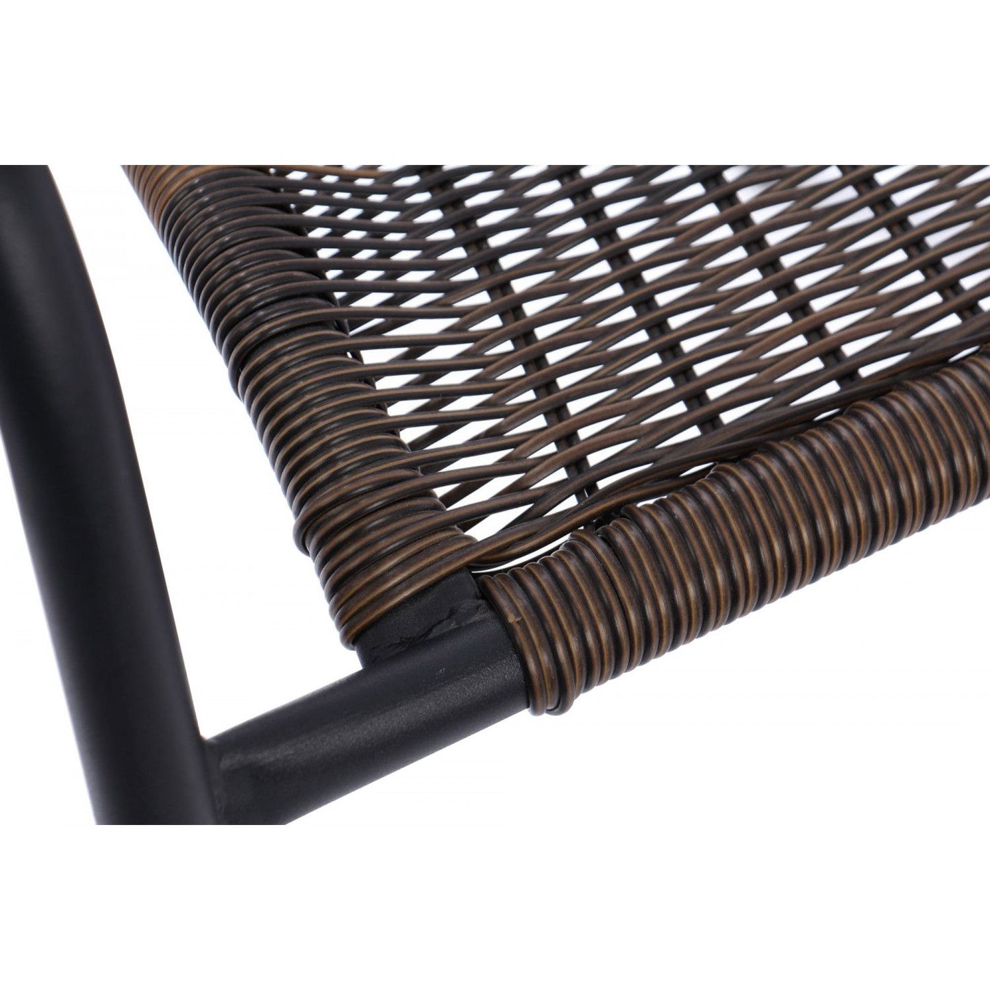 Set Masa pentru Gradina cu 2 Scaune idealSTORE ABEBBA BROWN, Metal+Ratan sintetic