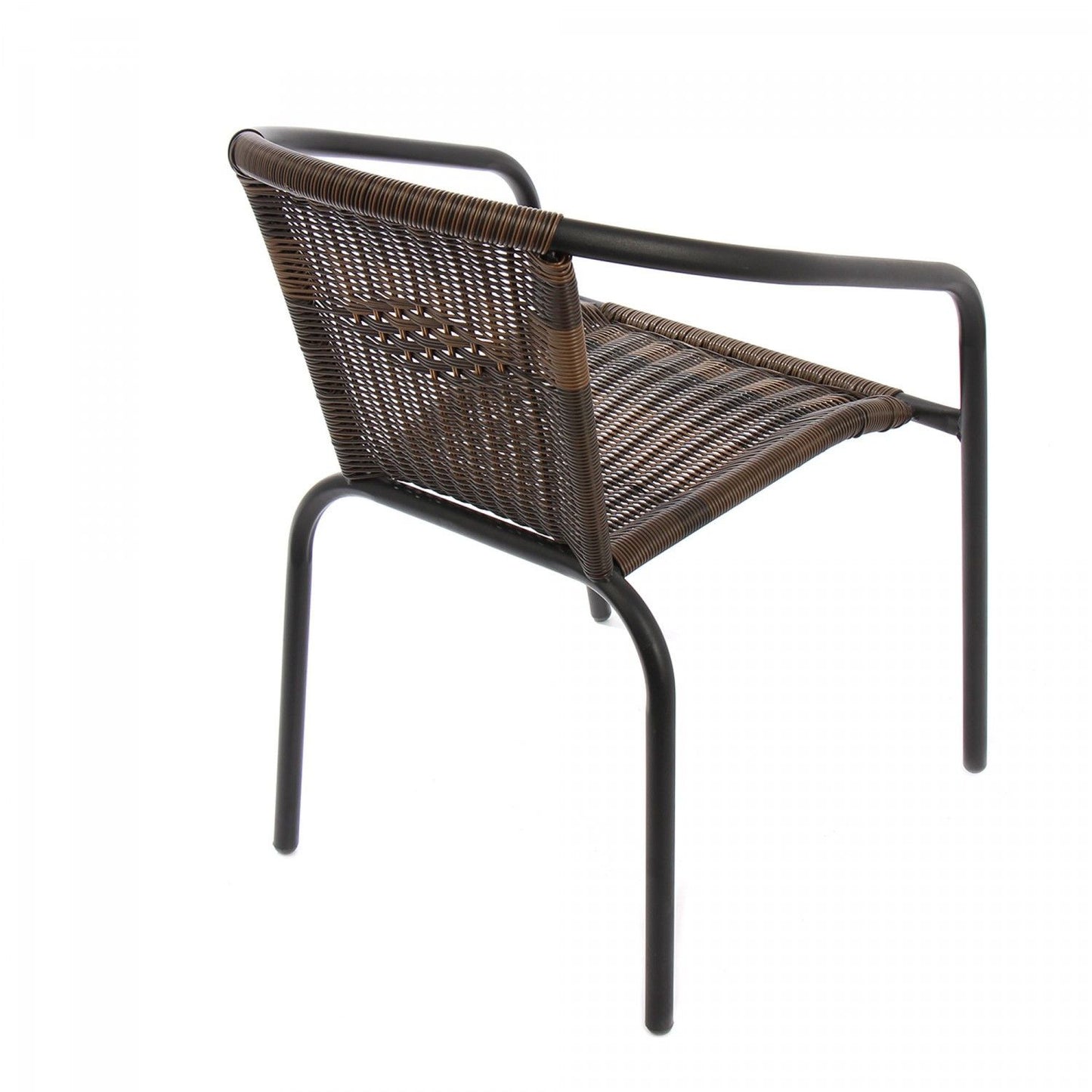 Set Masa pentru Gradina cu 2 Scaune idealSTORE ABEBBA BROWN, Metal+Ratan sintetic