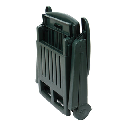 Sezlong Plaja Zircone idealStore, Pliabil, Spatar Reglabil, Structura Plastic, Roti, Verde, 195x72x101 cm