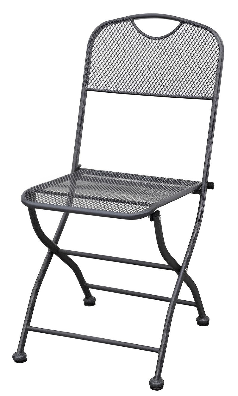 Set Masa Patrata, Plianta, cu 4 Scaune, pentru Gradina, Structura Metalica, Fabricata din Otel, Dimensiuni masa 70 x 70 x 70,5 cm, Ideala pentru Gradina, Balcon, Usor de Intretinut