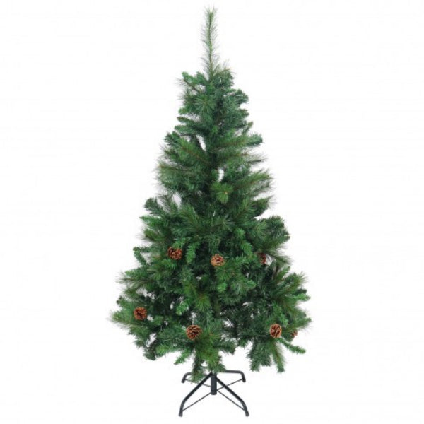 Brad artificial de Craciun IdealSTORE, conuri-verde, 150 cm, 418 varfuri, Aduce spiritul de sarbatoare mai aproape in orice locuinta