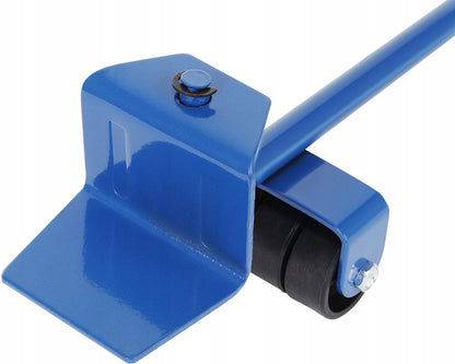 Set Mutare si Transport Mobilier idealStore MovingKit, contine 4 Suporti cu 8 roti, Levier din Otel cu Maner Cauciucat, Greutate maxima 150 Kg